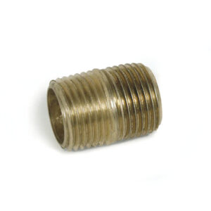 Close Nipple, 1/2" Brass